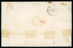Stamp of Italian States » Papal States 1851, 1baj greyish violet, two pairs and strip of four on internal cover