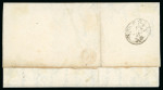 Stamp of Italian States » Naples 1861, 1/2t light green-yellow, four well margined examples, and 1gr dark grey, on internal cover
