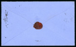 Stamp of India » 1855-1946 De La Rue and later Crown Colony Issues 1872 (Nov 25) cover from Bombay to Cairo with illegal re-use of 4a green