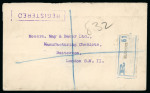 Stamp of Persia » Indian Postal Agencies in Persia India used Bushire 1921 registered cover