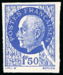 Stamp of France » Émissions à partir de 1900 1942-1944, 552c sans surcharge non dentelé ** x3 dont