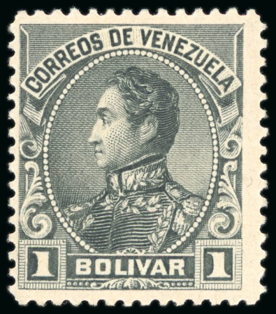 Stamp of Venezuela 1900, 1b slate without overprint, "Bolívar Negro",