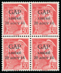 Stamp of France » Libération 1944, Libération de Gap Type Mercure 10 à 50 centimes,