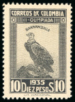 Stamp of Colombia 1935 Third National Olympiad 5c to 10p mint l.h. set