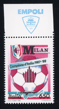 Stamp of Italy » Repubblica 1988, National Soccer Championships, ''Milan Blue'',