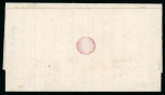 Stamp of Mexico 1856, 4r red, single used on cover from Zacatecas to