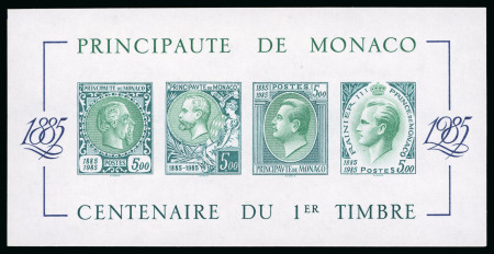 Stamp of Colonies françaises » Monaco 1985, Coffret du Centenaire du timbre monégasque principalement