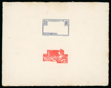 Stamp of France » Émissions à partir de 1900 1924, Jeux Olympiques, épreuve sur papier gommé Y&T