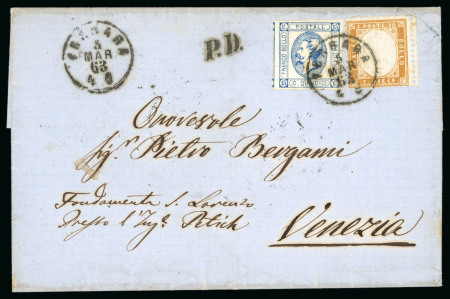 Stamp of Italy » Regno d'Italia 1862, 10c bistre-orange and 1863; a  15c blue, type