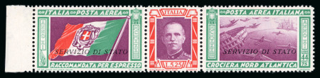 Stamp of Italy » Regno d'Italia Airmail Officials, 1933, 5,25L + 44,75L green, red