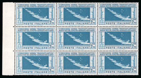 Stamp of Italy » Regno d'Italia 1930, "Crociera Atlantica Italia-Brasile", 7,70L sky