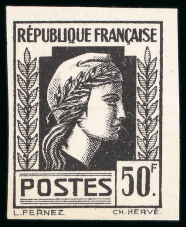 Stamp of France » Émissions à partir de 1900 1944, Marianne d'Alger, ensemble de 13 essais de couleur
