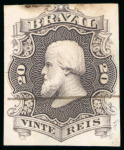 Stamp of Brazil » 1866-83 Dom Pedro » 1866 "Black Beard" Issue 1866, ABN imperforate plate proofs in definitive colours
