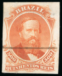 Stamp of Brazil » 1866-83 Dom Pedro » 1866 "Black Beard" Issue 1866, ABN imperforate plate proofs in definitive colours