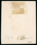 Stamp of Brazil » 1866-83 Dom Pedro » 1866 "Black Beard" Issue 1866, 10r black, ABN die proof on card in black, some