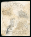 Stamp of Brazil » 1866-83 Dom Pedro » 1866 "Black Beard" Issue 1866, 80c violet black, two imperforate plate proofs