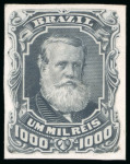 Stamp of Brazil 1866-1877, a very interesting assembly of ABN plate proofs