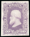 Stamp of Brazil 1866-1877, a very interesting assembly of ABN plate proofs