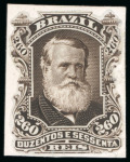 Stamp of Brazil 1866-1877, a very interesting assembly of ABN plate proofs