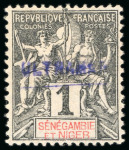 Stamp of Colonies françaises » Sénégambie et Niger 1903, Collection de 9 timbres Type Groupe avec frappe