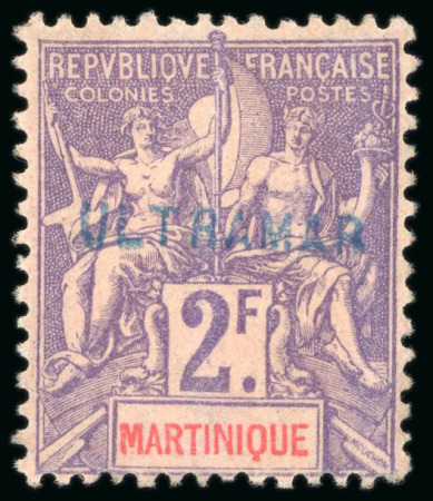 Stamp of Colonies françaises » Martinique 1899-1906, Lot de 6 timbres Type Groupe avec frappe