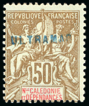 Stamp of Colonies françaises » Nouvelle-Calédonie 1900-1904, Lot de 5 timbres Type Groupe avec frappe