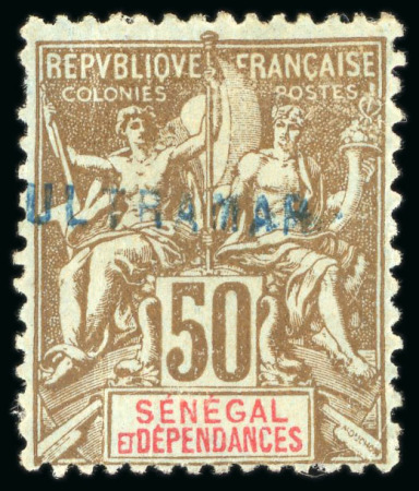 Stamp of Colonies françaises » Sénégal 1900-1901, Lot de 4 timbres Type Groupe avec frappe