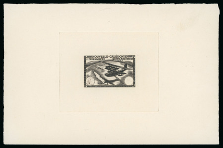 Stamp of Colonies françaises » Nouvelle-Calédonie 1942-1943, Lot de 3 épreuve d'artiste PA en vert,