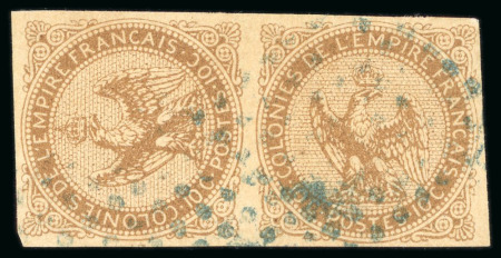 Stamp of Colonies françaises 1859-1865, Type Aigle 10 centimes bistre jaune Y&T