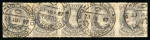 Stamp of Brazil » 1866-83 Dom Pedro » 1877-78 Roulette "White Beard" Issue 1878, 1,000r grey slate, the finest strip of five used