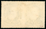 Stamp of Brazil » 1866-83 Dom Pedro » 1877-78 Roulette "White Beard" Issue 1878, 1,000r grey slate, horizontal pair, unused without