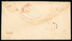 Stamp of Brazil » 1866-83 Dom Pedro » 1878 "Auriverde" Issue 1878, 300r green and orange, and 1877 100r green, on registered cover from Parahyba do Sul