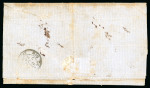 Stamp of Brazil » 1866-83 Dom Pedro » 1876 Roulette "Black Beard" Issue 1876, 50r blue, the exceptional strip of four on cover