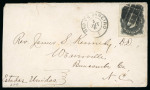 Stamp of Brazil » 1866-83 Dom Pedro » 1876 Roulette "Black Beard" Issue 1876, 200r black, three covers, of which two from Pernambuco