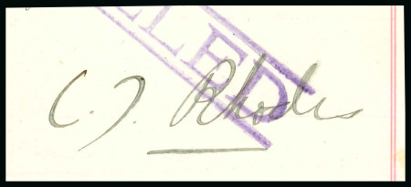 Stamp of Rhodesia Group of 30+ revenue documents, nearly all Deeds of Transfer, incl. one from Cecil Rhodes and signed by him