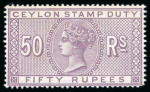Stamp of Large Lots and Collections Ceylon - Revenues: 1862-1950s, Accumulation in 2 stockbooks and folders,