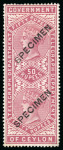 Stamp of Large Lots and Collections Ceylon - Revenues: 1862-1950s, Accumulation in 2 stockbooks and folders,
