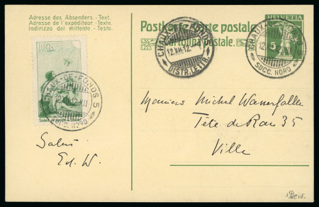 Stamp of Large Lots and Collections Switzerland: 1870-1941, Group of selected items in