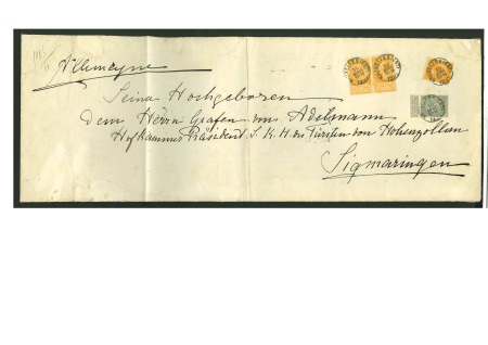 Stamp of Belgium COB N°63 + 65 (x3) sur lettre de BRUXELLES (EST)/30/AVRIL/1901