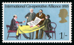 Stamp of Great Britain » Queen Elizabeth II 1970 Signing of International Co-operation Alliance 1/, green omitted error