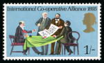 Stamp of Great Britain » Queen Elizabeth II 1970 Signing of International Co-operation Alliance 1/, green omitted error