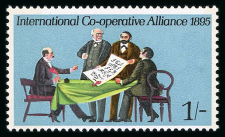 Stamp of Great Britain » Queen Elizabeth II 1970 Signing of International Co-operation Alliance 1/, omitted gold colour error