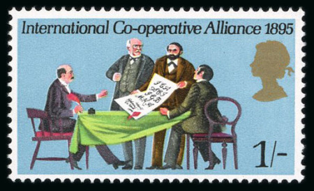 Stamp of Great Britain » Queen Elizabeth II 1970 Signing of International Co-operation Alliance 1/, missing phosphor