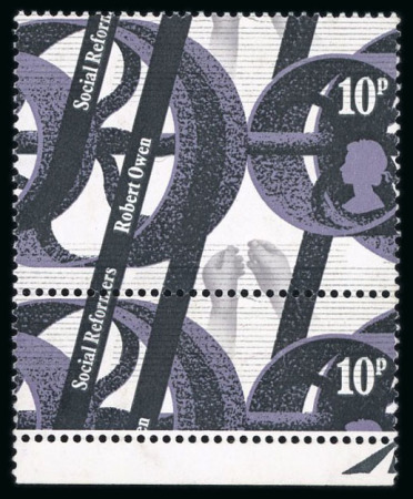 Stamp of Great Britain » Queen Elizabeth II 1976 Social Reformers Robert Owen, 10p lavender-grey,