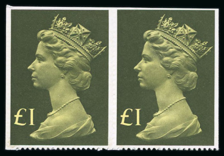 Stamp of Great Britain » Queen Elizabeth II 1977 High Value Definitives £1 bright yellow-green,