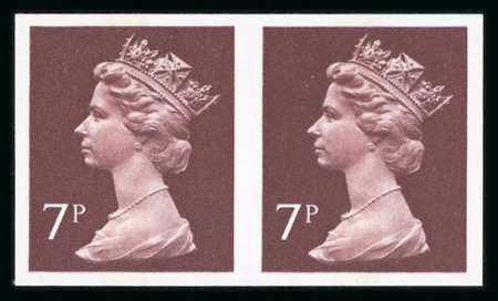 Stamp of Great Britain » Queen Elizabeth II 1977 Decimal Machin 7p purple-brown, mint nh, horizontal