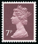 Stamp of Great Britain » Queen Elizabeth II 1977 Decimal Machin 7p purple-brown, mint nh, horizontal