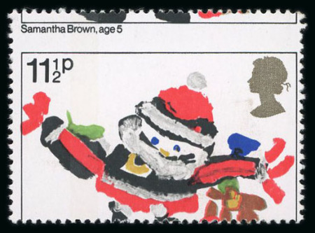 Stamp of Great Britain » Queen Elizabeth II 1981 Christmas Children's Picture 11 1/2p black, olive,