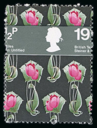 Stamp of Great Britain » Queen Elizabeth II 1982 British Textiles 19 1/2p olive-grey, yellowish-magenta,