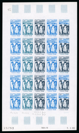 Stamp of Colonies françaises » TAAF 1980, 50 centimes Manchot Adélie, Y&T n°86, feuille
